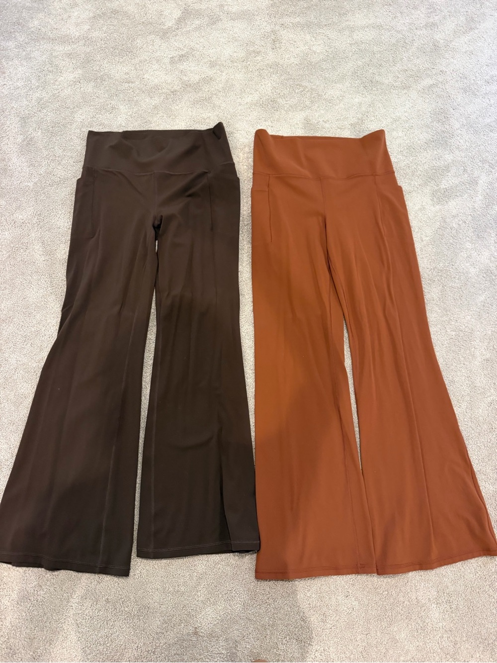 Athleta Women's High-Waist Flare Pants - Brown & Rust